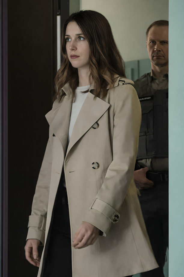 Kayla Craig Cross Beige Trench Coat - Image 1